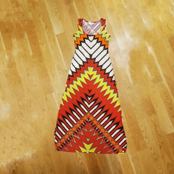 Western Maxi Dress Tribal Aztec Jersey Stretchy Cowgirl Rodeo - Picture 15 of 16